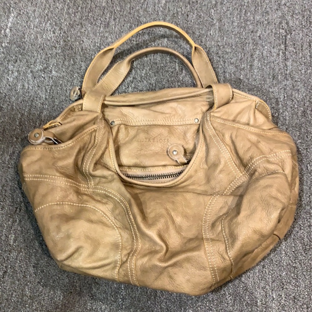 Camel leather bag
